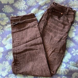 American eagle black high waisted baggy jeans
